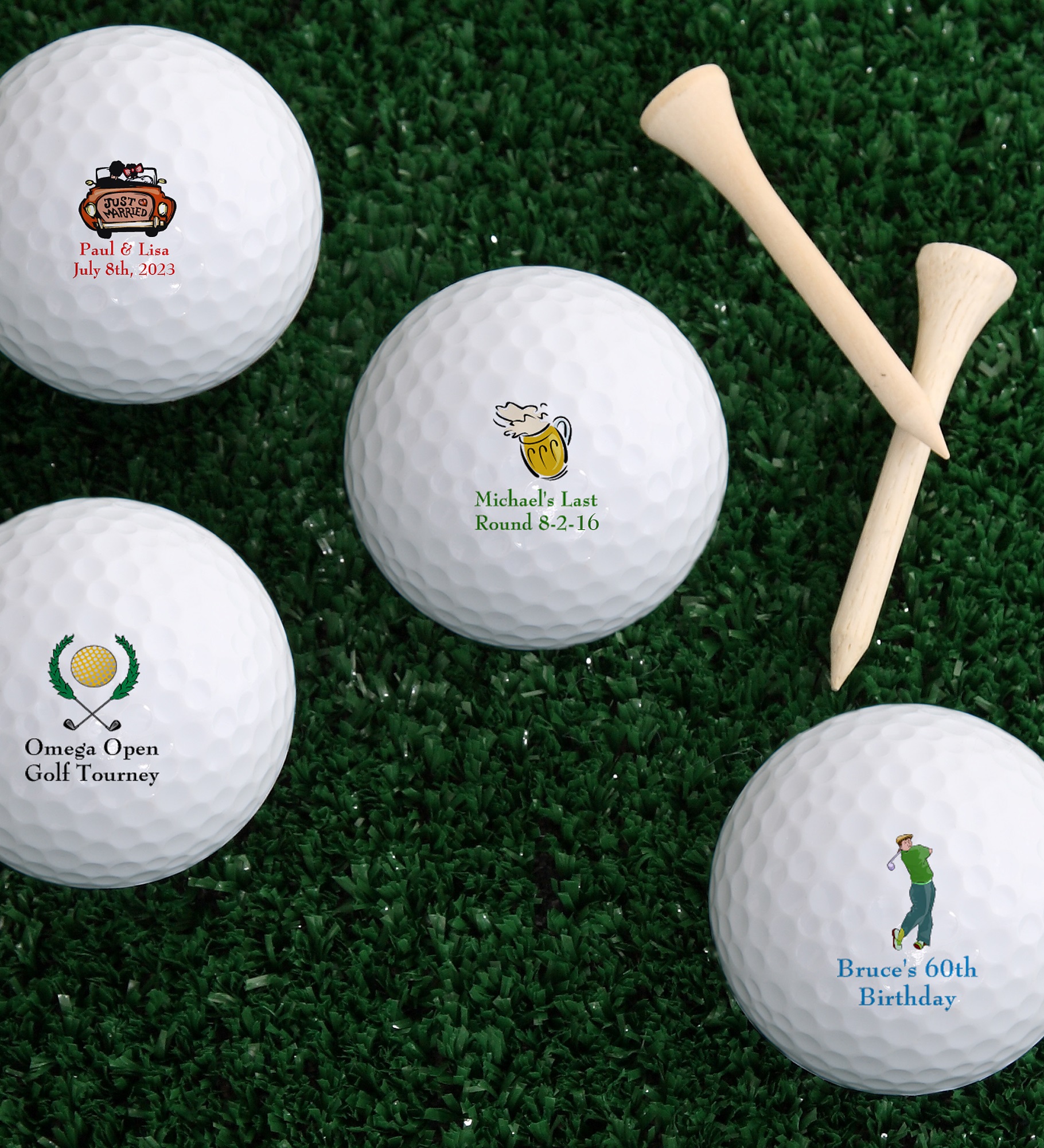 You Design It Personalized Golf Ball Set of 12